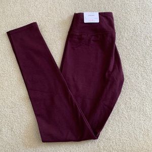Burgundy leggings